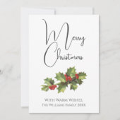  stijl Mistletoe Minimale Kerst Feestdagenkaart (Voorkant)