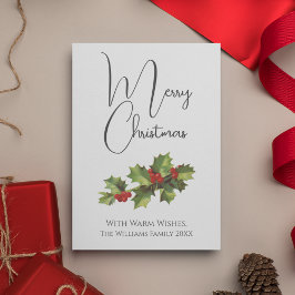  stijl Mistletoe Minimale Kerst Feestdagenkaart