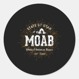 Stijl Moab Ronde Sticker