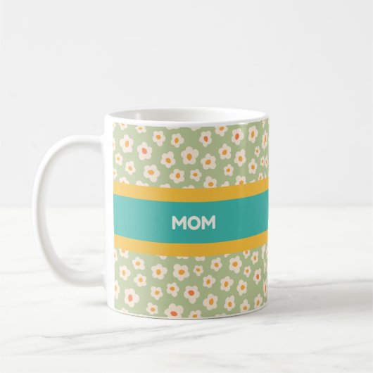 stijl moederontwerp, bloemmotief koffiemok (Links)