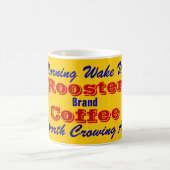 stijl Mok Koffie en Rooster Merkteken omhoog (Center)