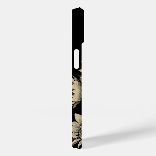  stijl monochromatische zonnebloem schilderij Case-Mate iPhone case (Achterkant / Rechts)