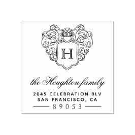  Stijl Monogram Lijst Terugkeeradres Rubberstempel