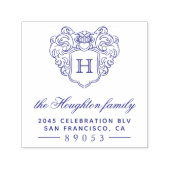  Stijl Monogram Lijst Terugkeeradres Zelfinktende Stempel (Design)