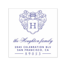  Stijl Monogram Lijst Terugkeeradres Zelfinktende Stempel