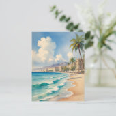 stijl Monte Carlo Beach Travel Briefkaart (Staand voorkant)