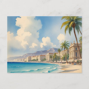  stijl Monte Carlo Beach Travel Feestdagenkaart