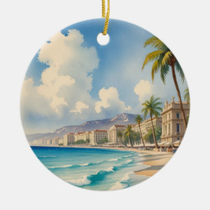  stijl Monte Carlo Beach Travel Keramisch Ornament