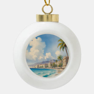  stijl Monte Carlo Beach Travel Keramische Bal Ornament