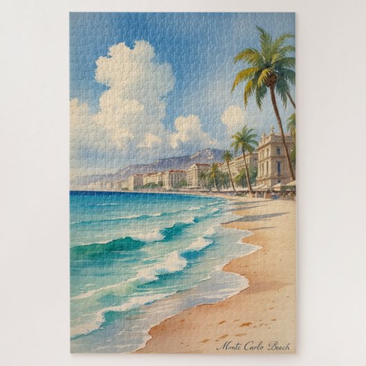  stijl Monte Carlo Beach Travel Legpuzzel (Verticaal)