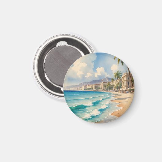 stijl Monte Carlo Beach Travel Magneet (Voorkant / Achterkant)