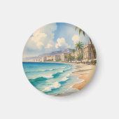stijl Monte Carlo Beach Travel Magneet (Voorkant)