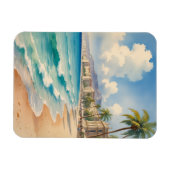  stijl Monte Carlo Beach Travel Magneet (Horizontaal)