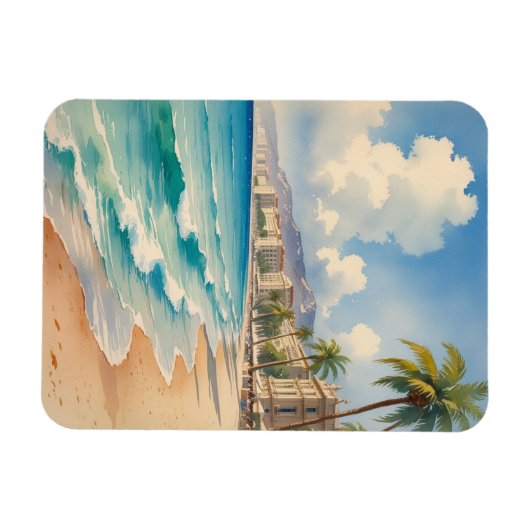  stijl Monte Carlo Beach Travel Magneet (Horizontaal)
