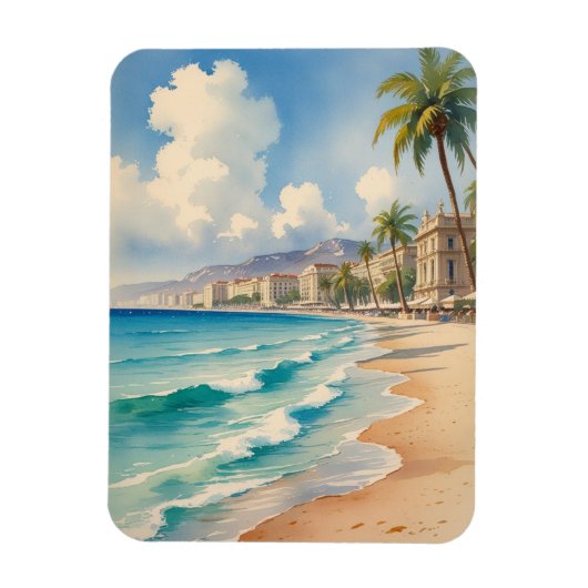  stijl Monte Carlo Beach Travel Magneet (Verticaal)