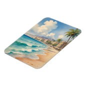  stijl Monte Carlo Beach Travel Magneet (Linkerzijde)