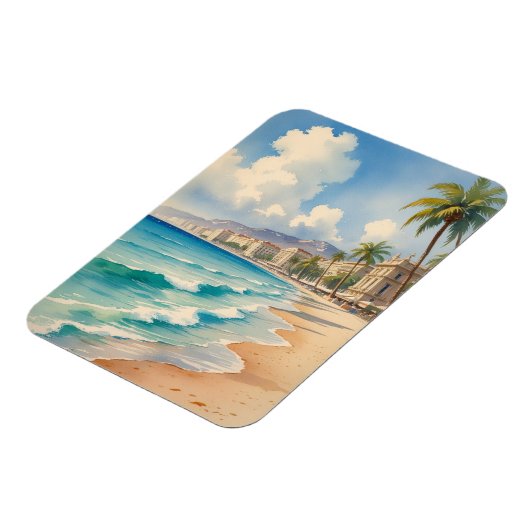  stijl Monte Carlo Beach Travel Magneet (Linkerzijde)