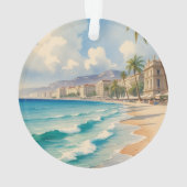  stijl Monte Carlo Beach Travel Ornament (achterkant)