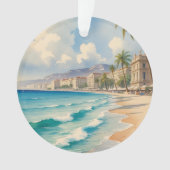  stijl Monte Carlo Beach Travel Ornament (voorkant)
