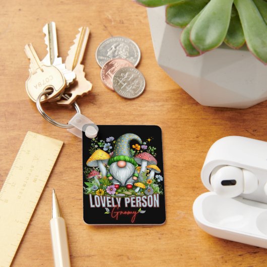  Stijl Mooie Gnome met Paddenstoelen Art Sleutelhanger (Bureau)