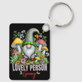  Stijl Mooie Gnome met Paddenstoelen Art Sleutelhanger (Achterkant)