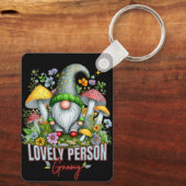  Stijl Mooie Gnome met Paddenstoelen Art Sleutelhanger (Achterkant)
