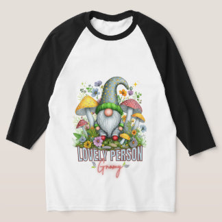 Stijl Mooie Gnome met Paddenstoelen Art T-shirt