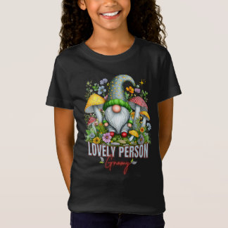 Stijl Mooie Gnome met Paddenstoelen Art T-shirt