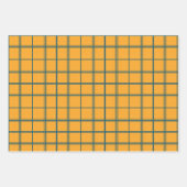  stijl mosterd en blauwgroen inpakpapier vel (Voorkant 3)