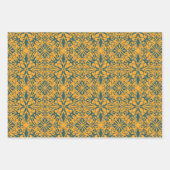  stijl mosterd en blauwgroen inpakpapier vel (Voorkant 2)