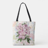  stijl Mulberry Roze Lily Flower Canvas tas (Achterkant)