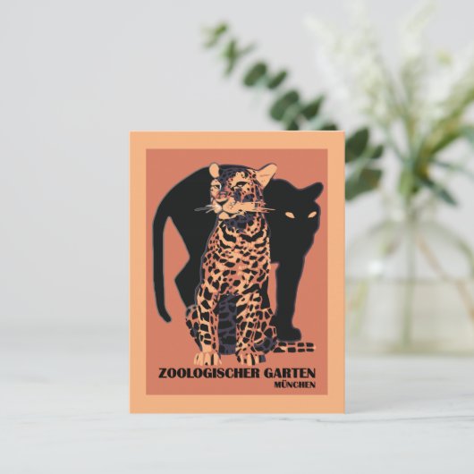  stijl München Zoo Briefkaart (Staand voorkant)