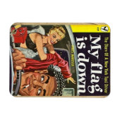 -stijl "My Flag Is Down" magneet (Horizontaal)