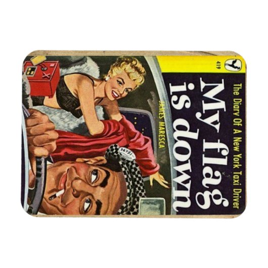 -stijl "My Flag Is Down" magneet (Horizontaal)