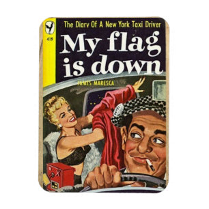 -stijl "My Flag Is Down" magneet