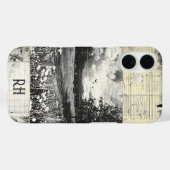  Stijl Natuur Scrapbook Monogram Case-Mate iPhone Case (Achterkant (horizontaal))