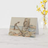  stijl, Nautische Boot Anker Verjaardag Kaart (Gele Bloem)