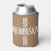 stijl Nebraska tekst ontwerp Blikjeskoeler (Blikje Voorkant)