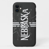  stijl Nebraska tekst ontwerp Case-Mate iPhone Case (Achterkant)