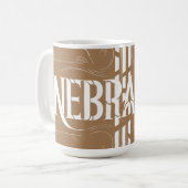 stijl Nebraska tekst ontwerp Koffiemok (Voorkant links)