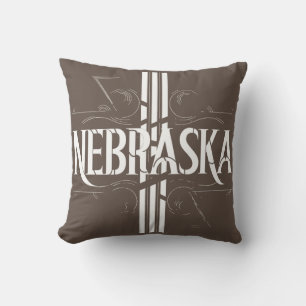 stijl Nebraska tekst ontwerp Kussen