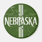 stijl Nebraska tekst ontwerp Magneet (Voorkant)