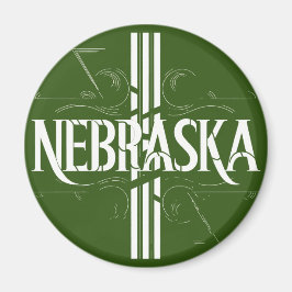  stijl Nebraska tekst ontwerp Magneet