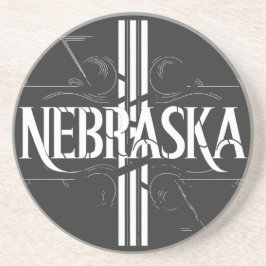  stijl Nebraska tekst ontwerp Zandsteen Onderzetter