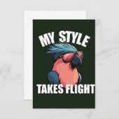 Stijl neemt vlucht Cool Bird Bedankkaart (Voorkant / Achterkant)