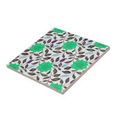 stijl Neo Mint China Poppy Floral Patroon Tegeltje (Zijkant)