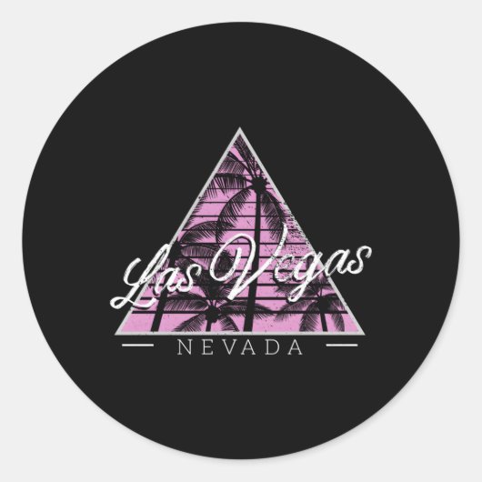 Stijl Nevada Las Vegas Ronde Sticker (Voorkant)