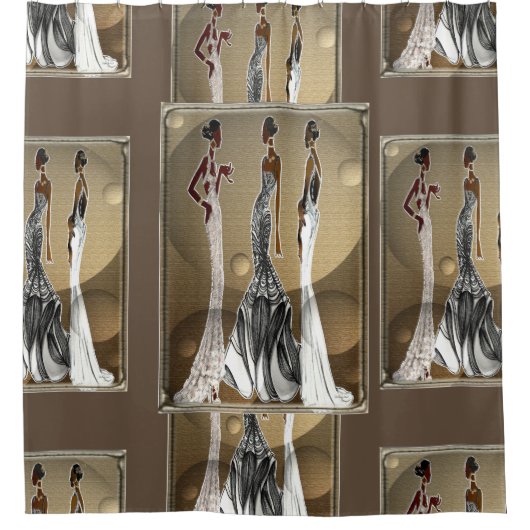  stijl New Orleans Mode Douchegordijn (Voorkant)