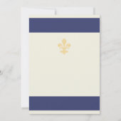  stijl New Orleans Wedding Blue Kaart (Achterkant)