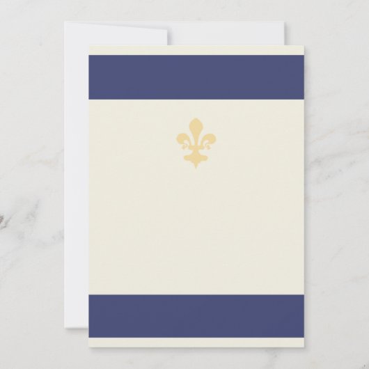  stijl New Orleans Wedding Blue Kaart (Achterkant)